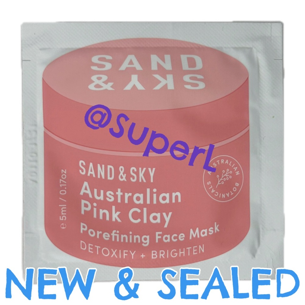 5/$15 NEW Sand & Sky Australian Pink Clay Porefining Face Mask